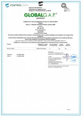 Global G.A.P Certificate